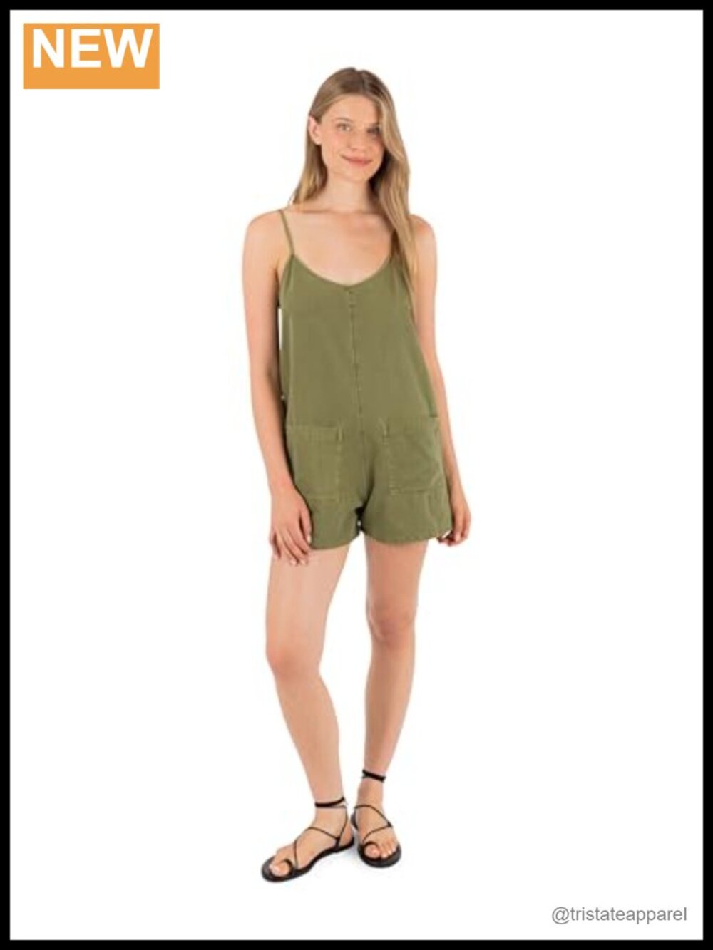 Hurley Wavy Days Cotton Twill Romper Adjustable Straps Beach Coverup